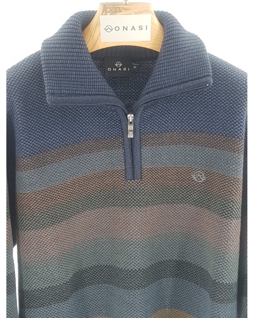 JERSEY DE RAYAS CON CREMALLERA