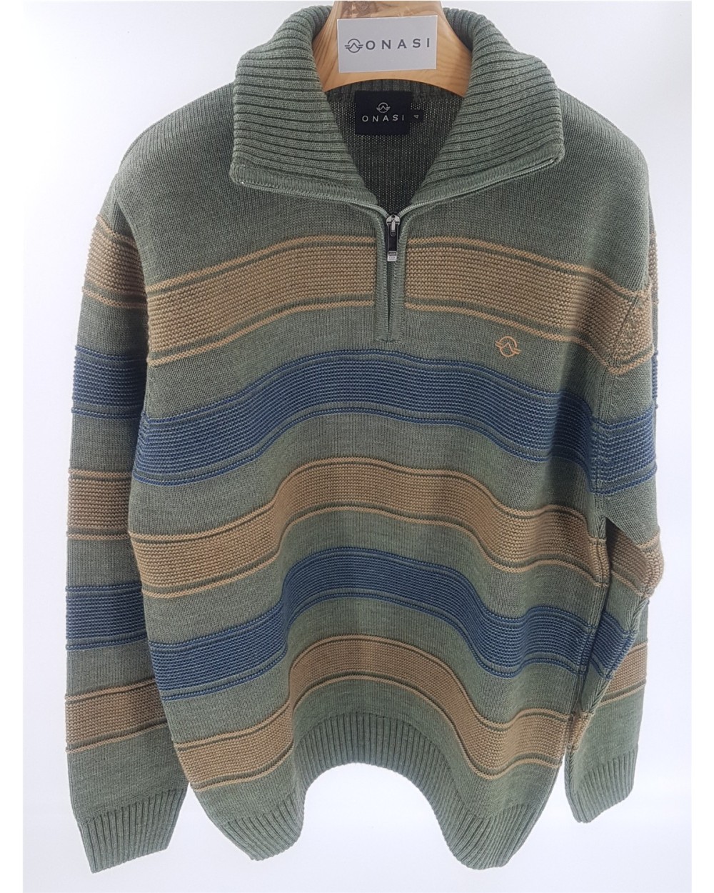 JERSEY DE RAYAS CON CREMALLERA