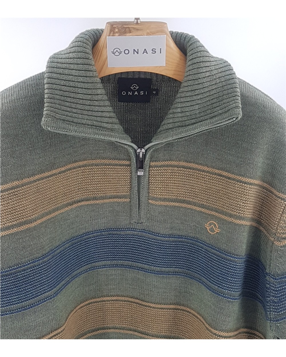 JERSEY DE RAYAS CON CREMALLERA