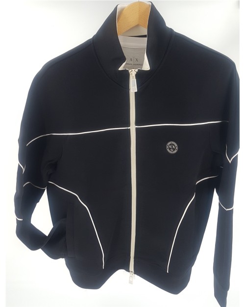 SUDADERA CON CREMALLERA Y VIVOS A CONTRASTE