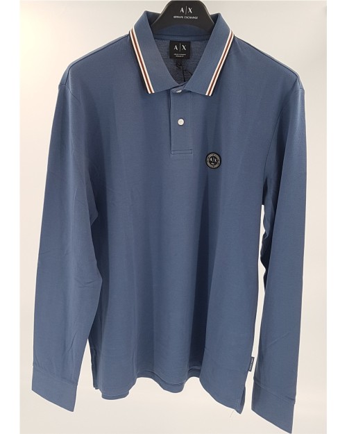 POLO DE MANGA LARGA DE PIQUE CON LOGO