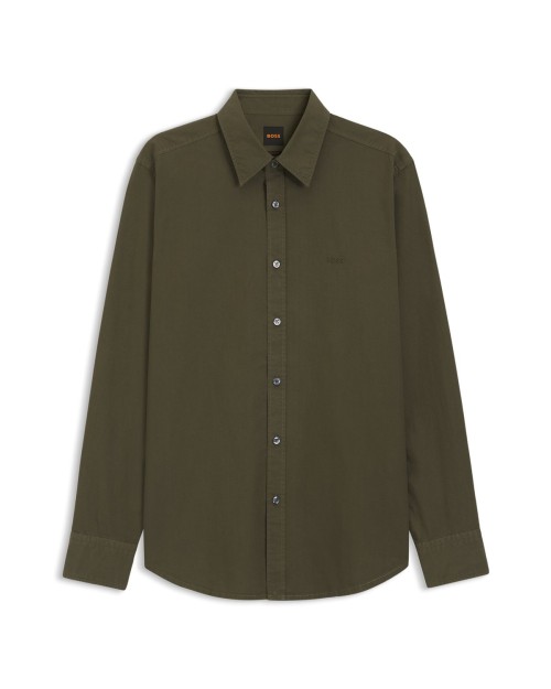 CAMISA REGULAR FIT EN POPELÍN DE ALGODÓN