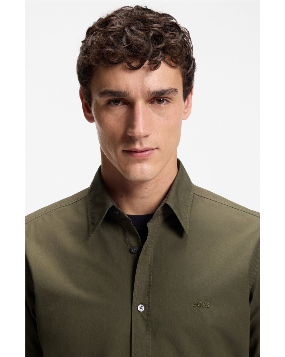 CAMISA REGULAR FIT EN POPELÍN DE ALGODÓN