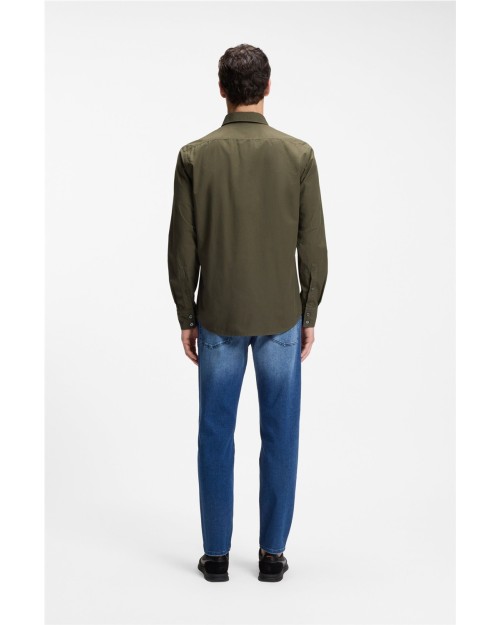 CAMISA REGULAR FIT EN POPELÍN DE ALGODÓN