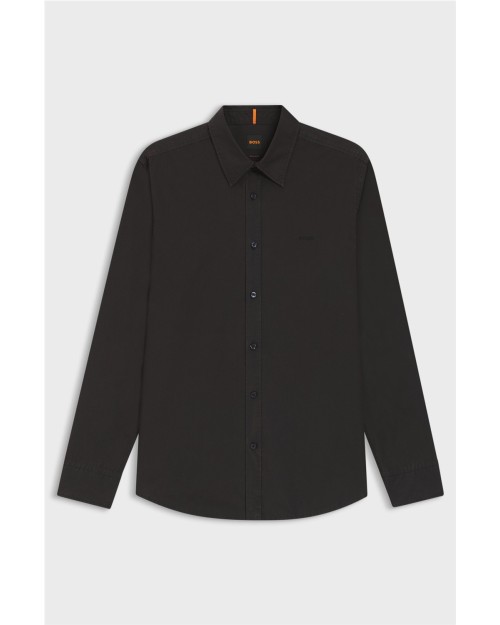 CAMISA REGULAR FIT EN POPELÍN DE ALGODÓN