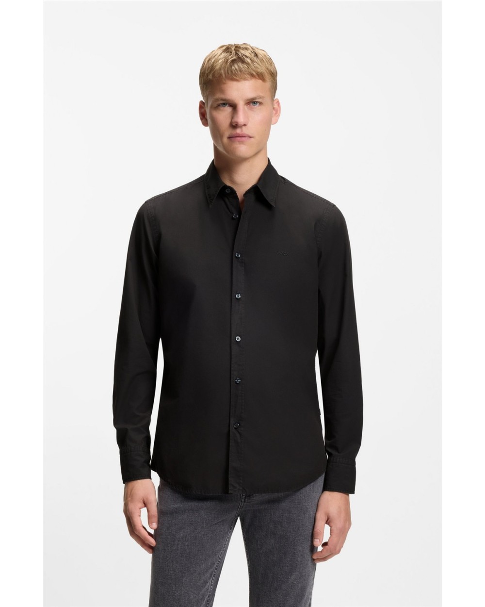 CAMISA REGULAR FIT EN POPELÍN DE ALGODÓN