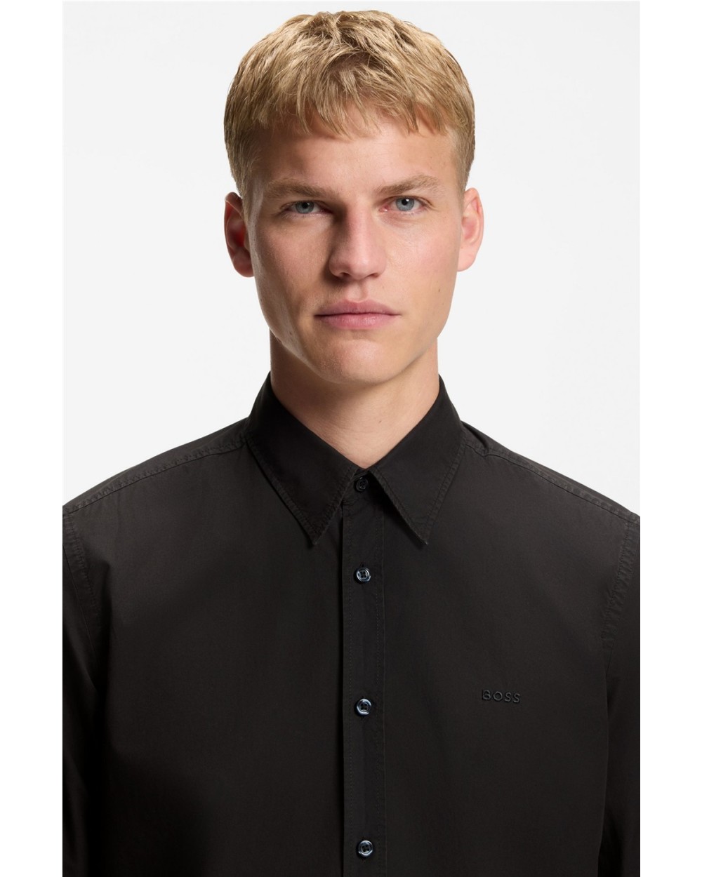 CAMISA REGULAR FIT EN POPELÍN DE ALGODÓN