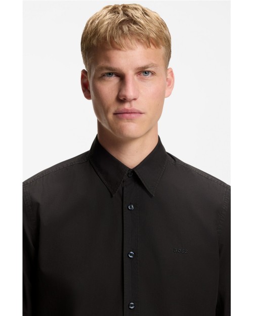 CAMISA REGULAR FIT EN POPELÍN DE ALGODÓN