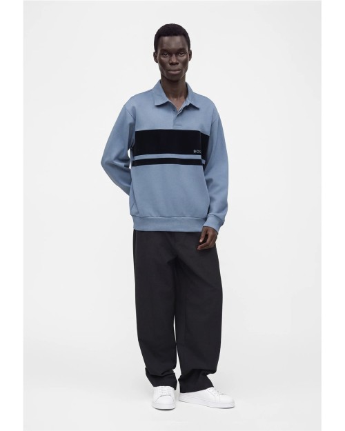 SUDADERA CON CUELLO POLO