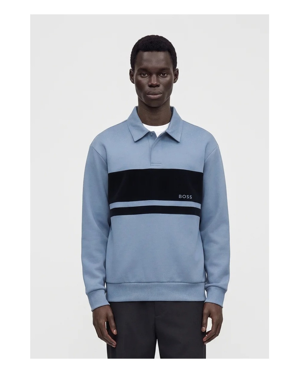 SUDADERA CON CUELLO POLO