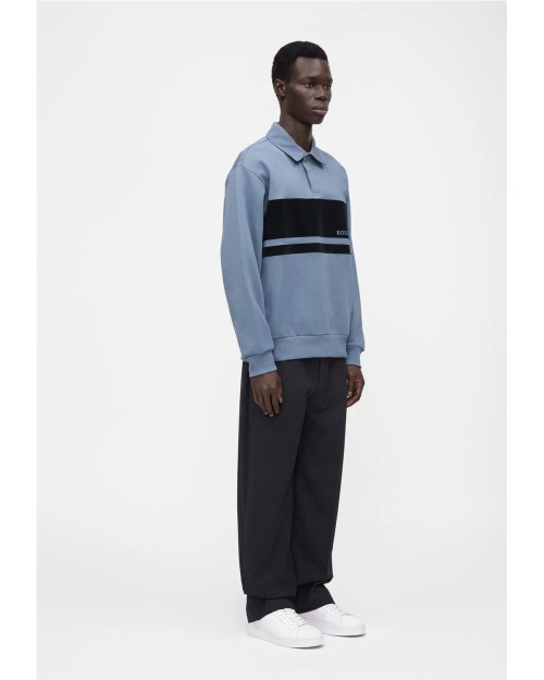 SUDADERA CON CUELLO POLO