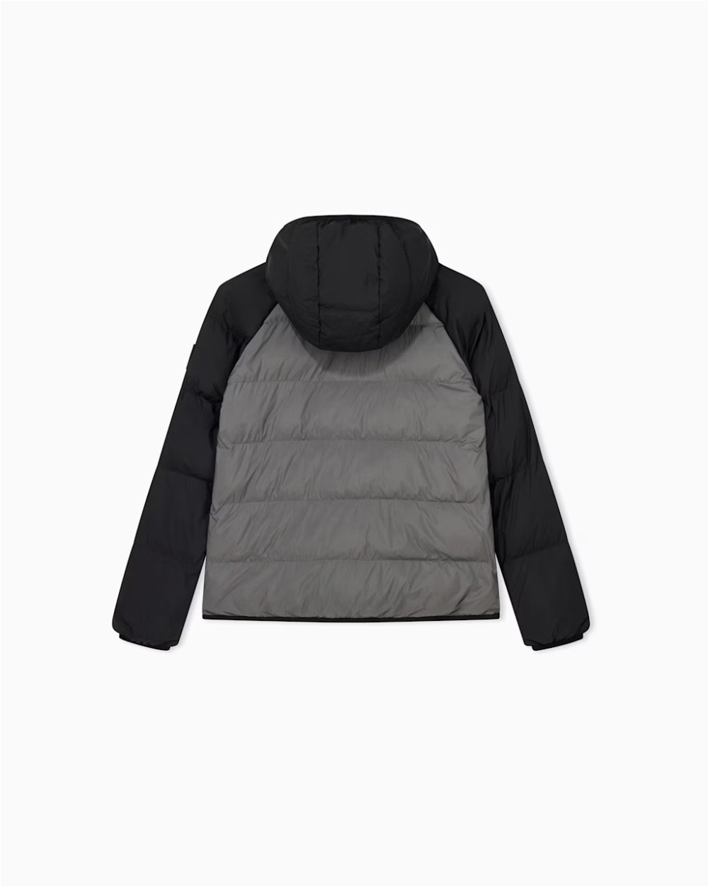 CHAQUETA ACOLCHADA BICOLOR CON CAPUCHA
