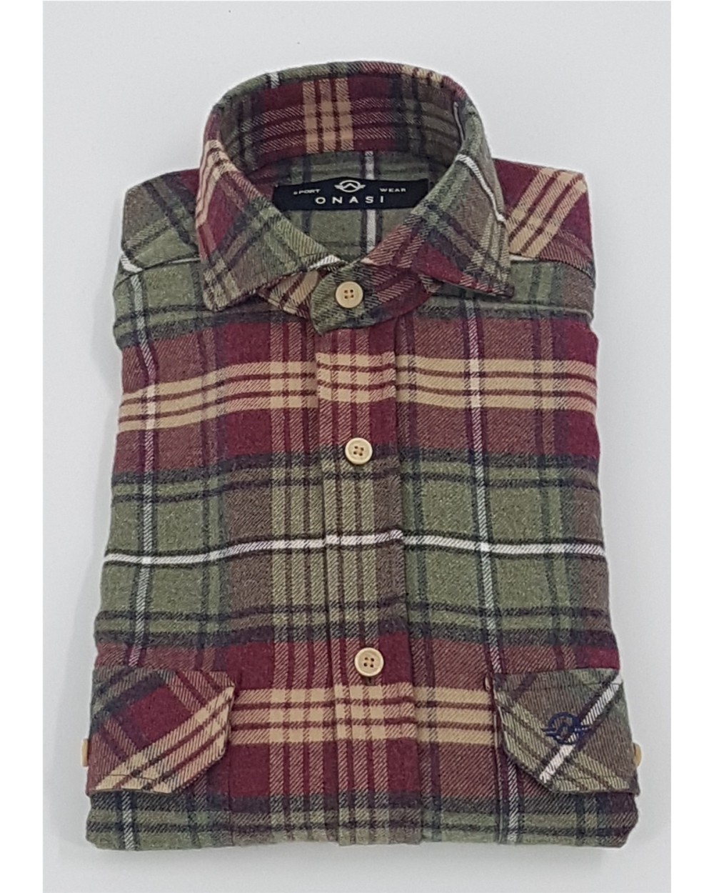 CAMISA DE CUADROS CON 2 BOLSILLOS
