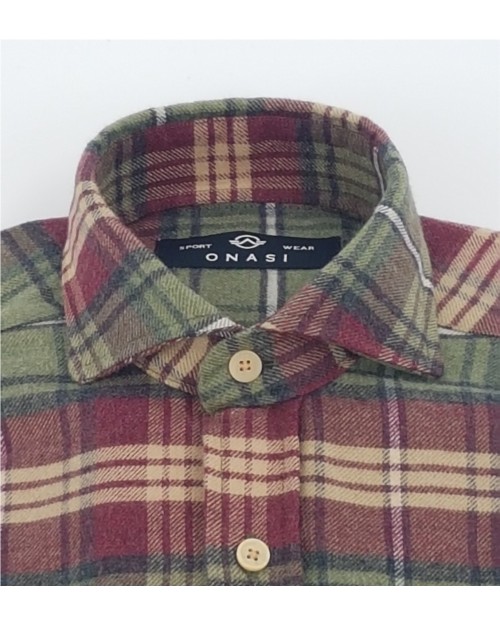 CAMISA DE CUADROS CON 2 BOLSILLOS