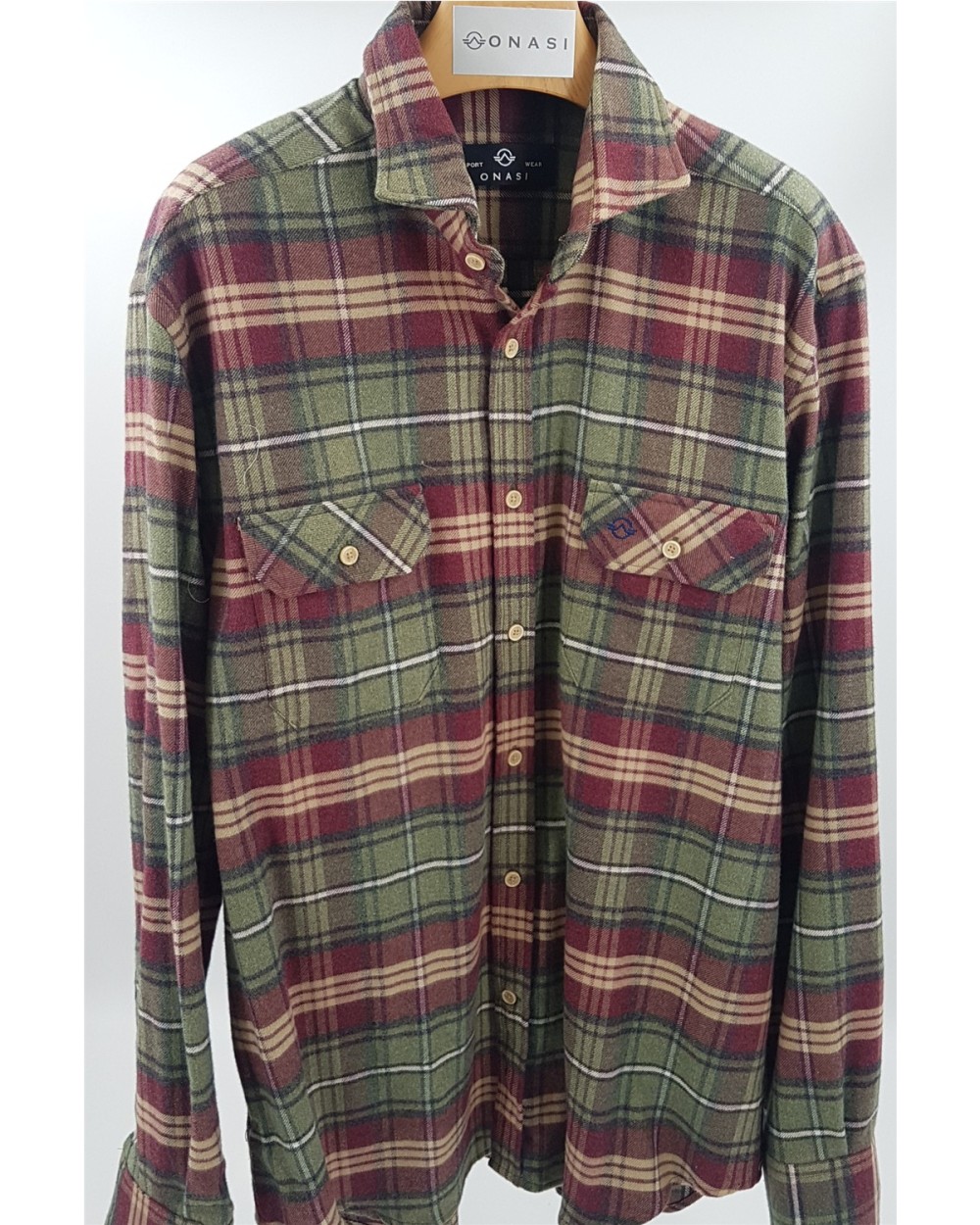 CAMISA DE CUADROS CON 2 BOLSILLOS