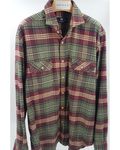 CAMISA DE CUADROS CON 2 BOLSILLOS