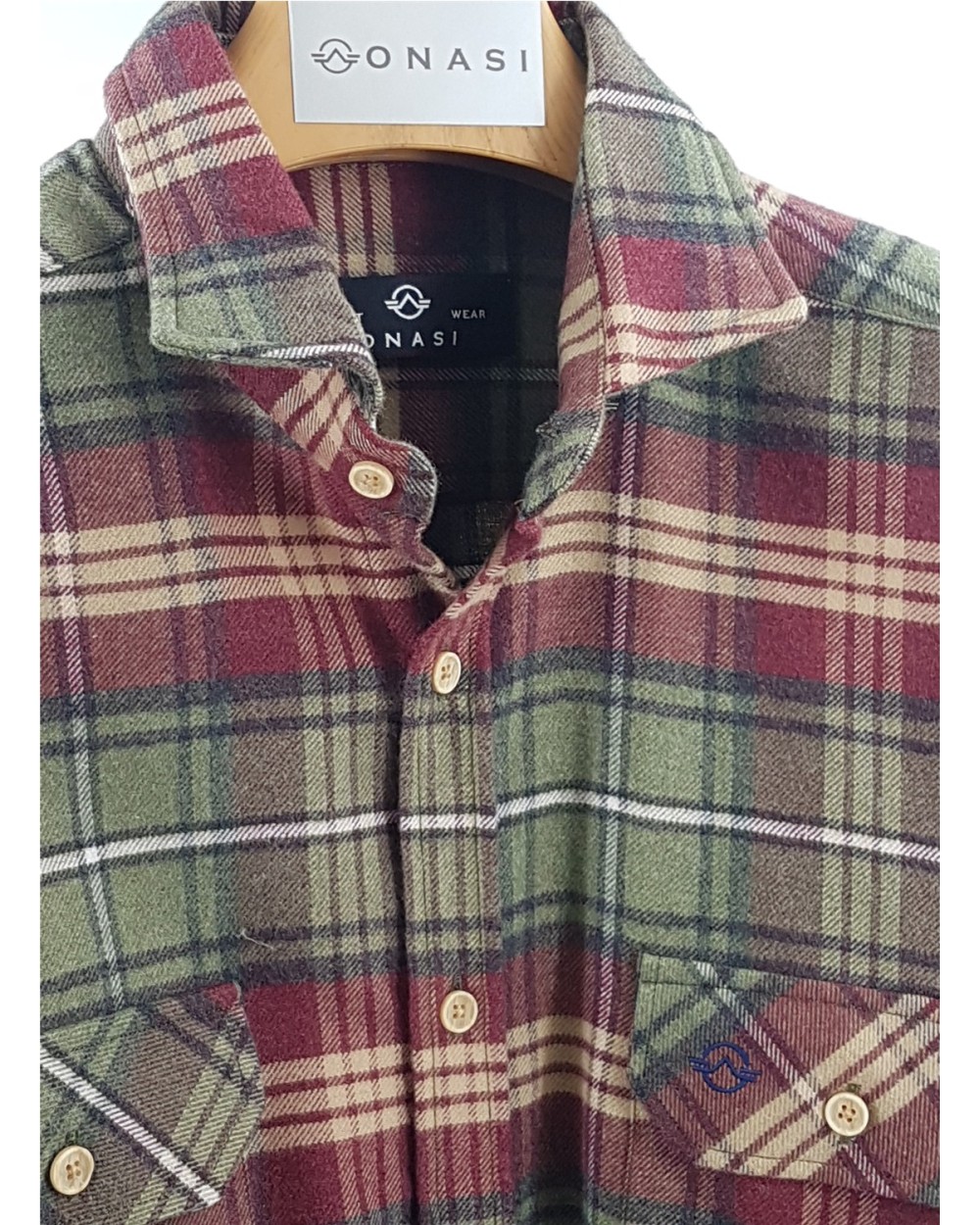 CAMISA DE CUADROS CON 2 BOLSILLOS