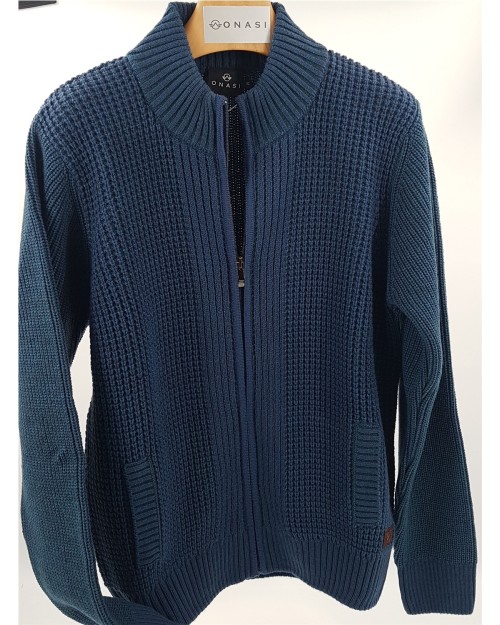 CHAQUETA DE PUNTO CON CREMALLERA