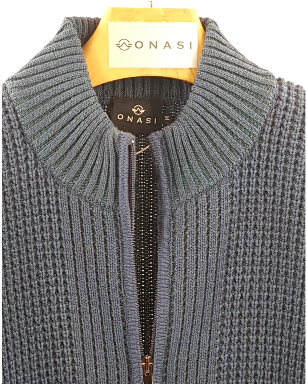 CHAQUETA DE PUNTO CON CREMALLERA