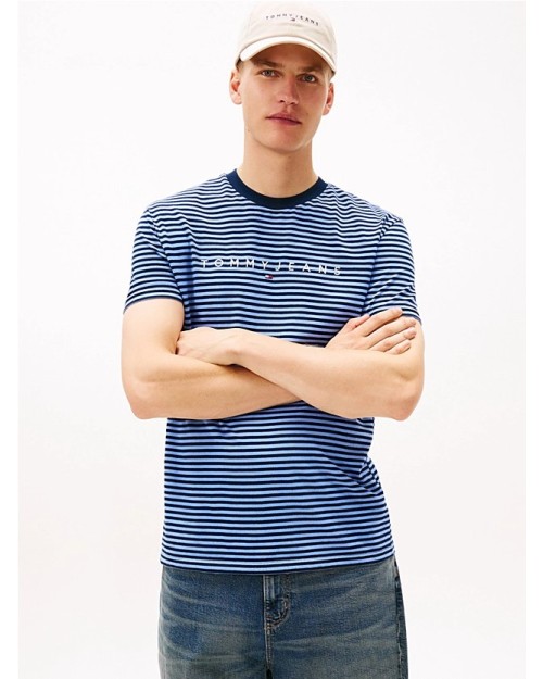 CAMISETA DE CUELLO REDONDO CON LOGO LINEAL