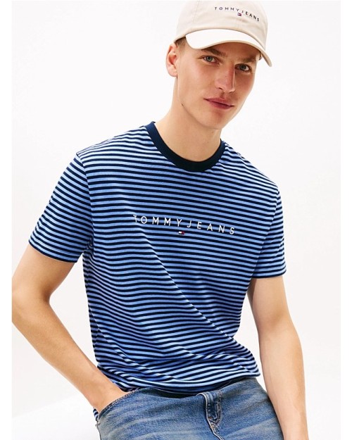 CAMISETA DE CUELLO REDONDO CON LOGO LINEAL