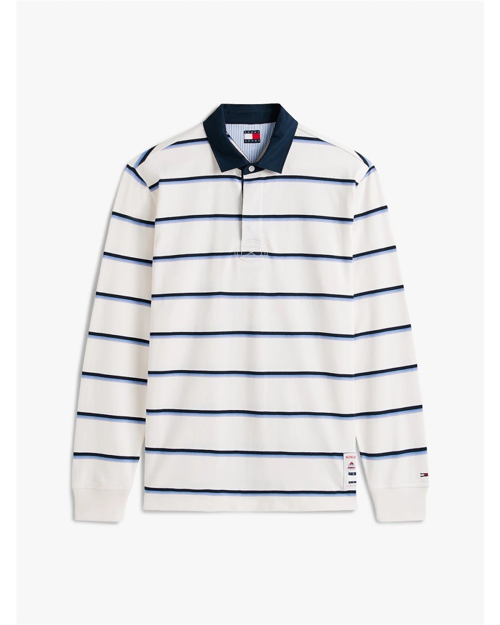 POLO RUGBY HOLGADO RAYAS LOGO.
