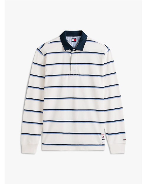 POLO RUGBY HOLGADO RAYAS LOGO.