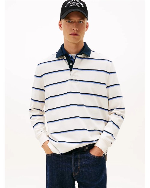 POLO RUGBY HOLGADO RAYAS LOGO. 2