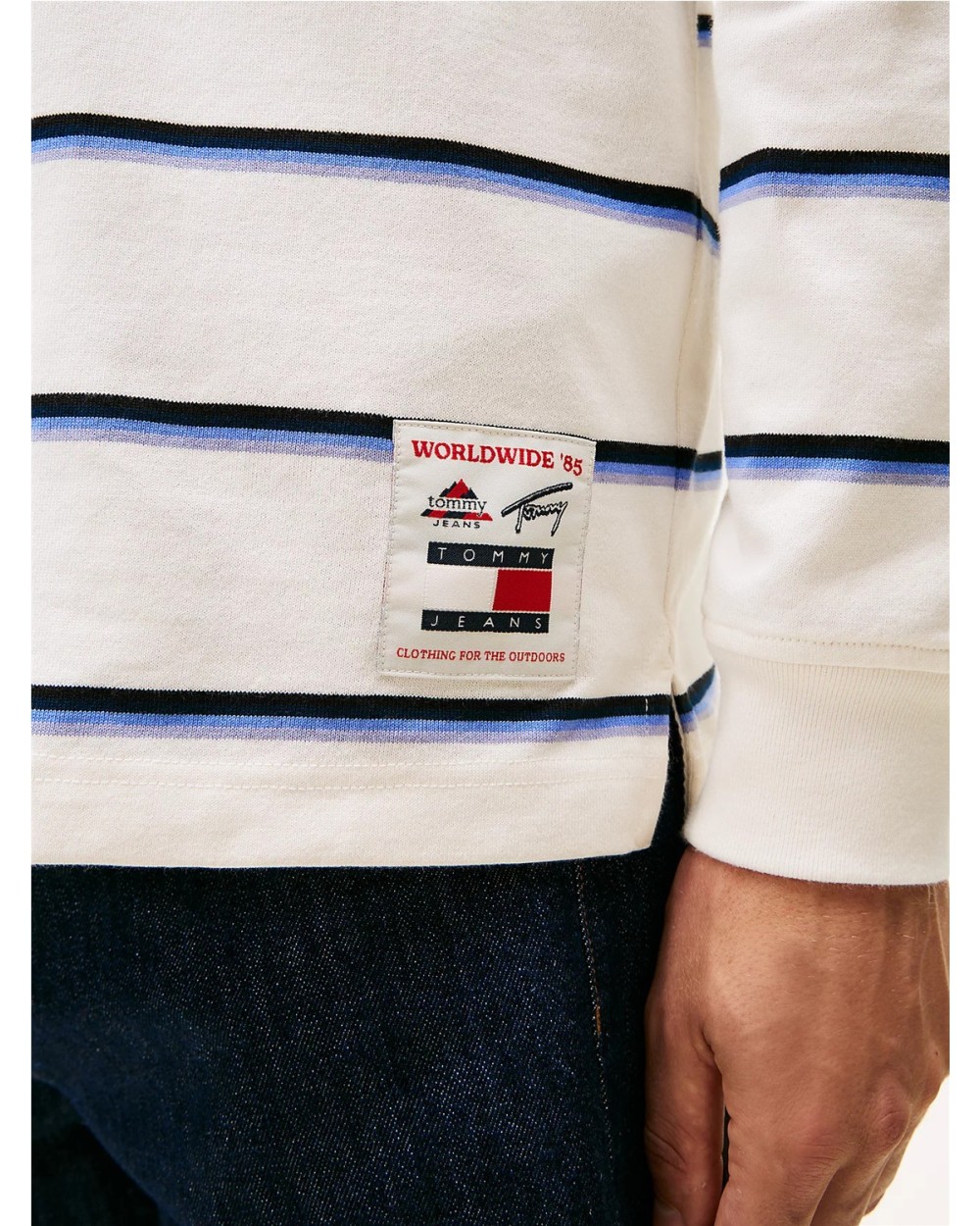 POLO RUGBY HOLGADO RAYAS LOGO.