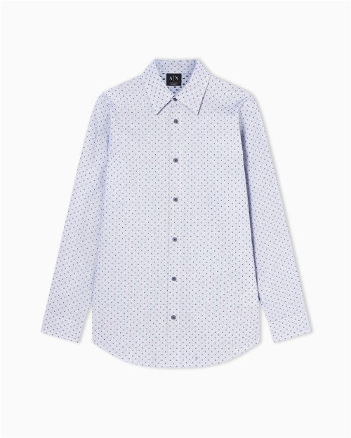 CAMISA DE ALGODON TEÑIDA CON HILO JACQUARD