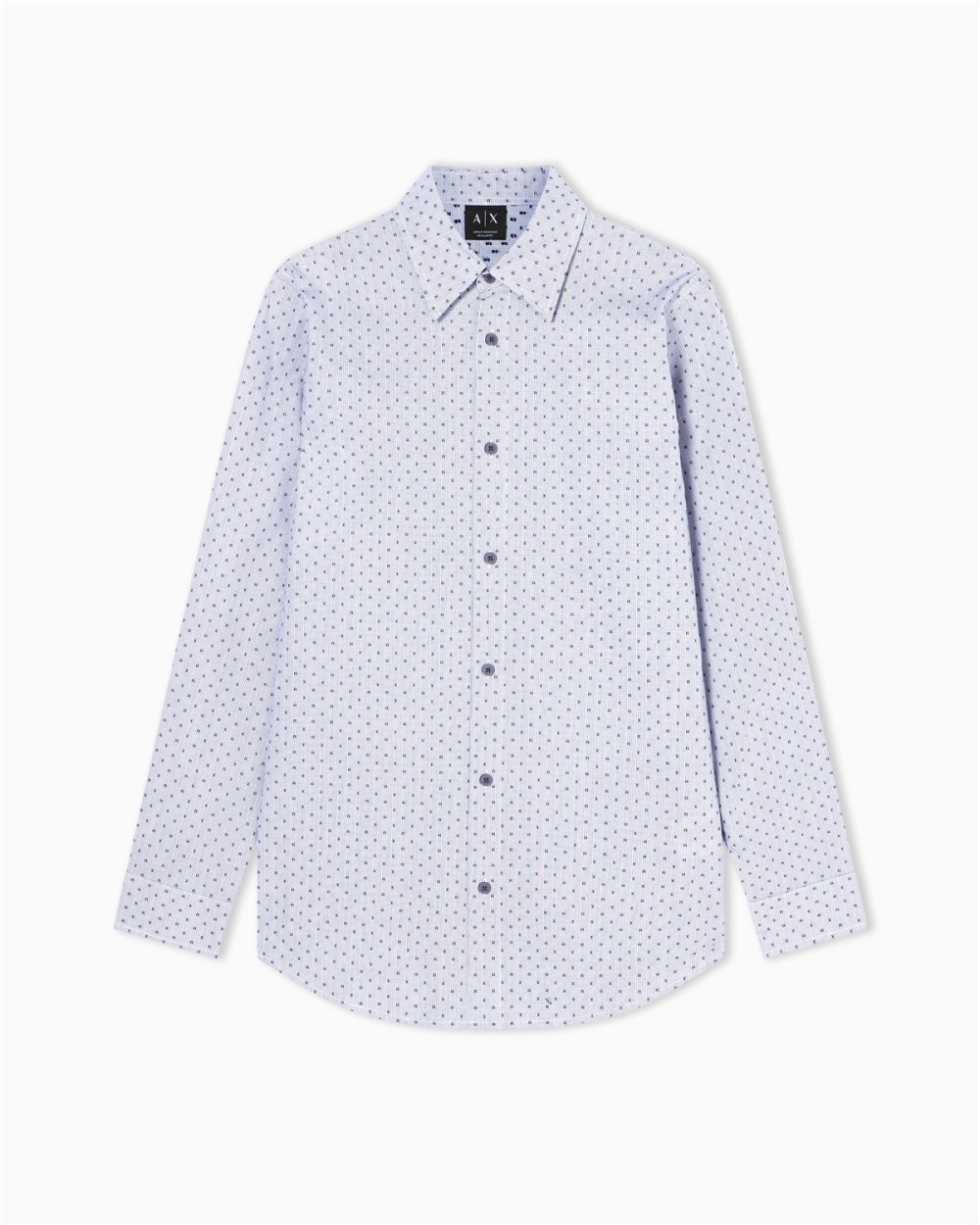 CAMISA DE ALGODON TEÑIDA CON HILO JACQUARD