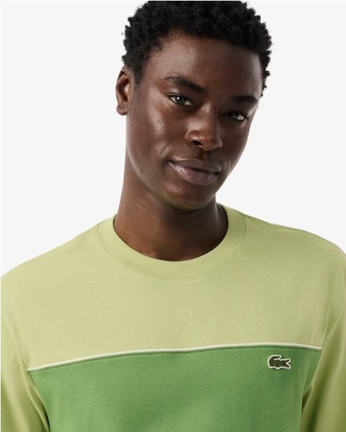 CAMISETA DE ALGODON CON BLOQUES DE COLOR