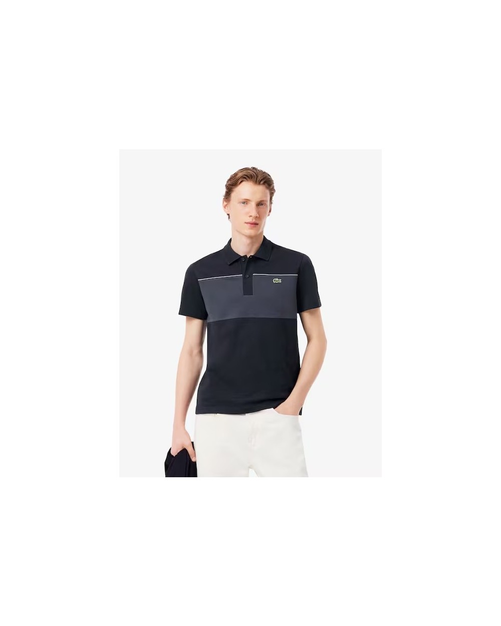 POLO DE PIQUE CON BLOQUES DE COLOR