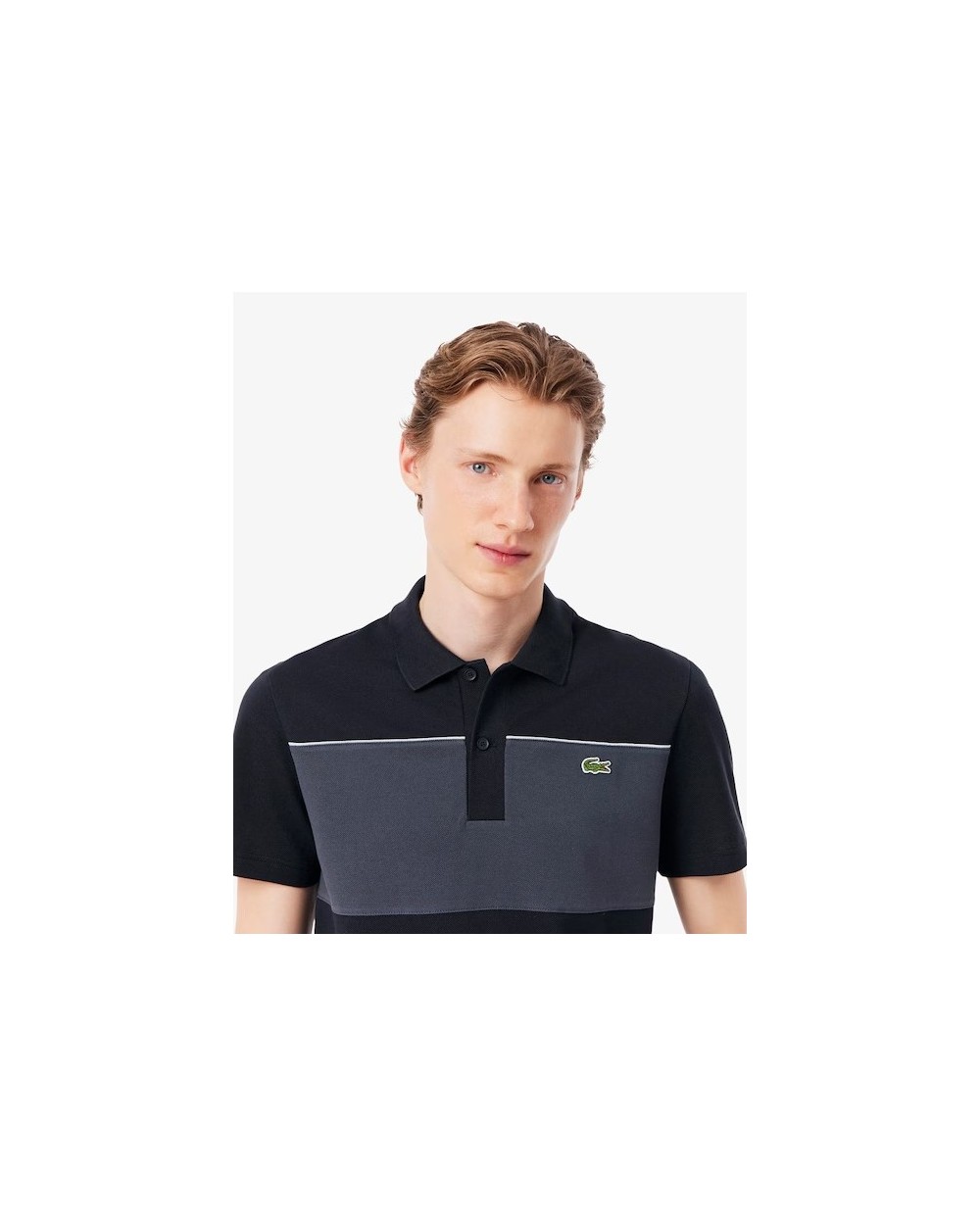 POLO DE PIQUE CON BLOQUES DE COLOR