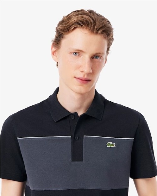 POLO DE PIQUE CON BLOQUES DE COLOR