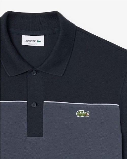 POLO DE PIQUE CON BLOQUES DE COLOR